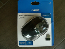 HAMA WIRELESS OPTICAL MOUSE・GAMING・6 BUTTONS・SIDE BUTT.・USB RECEIVER・1600 DPI・NEW picture