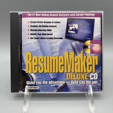 Vintage 1995 Resume Maker Deluxe CD Software Windows 3.1 & 95 Individual picture