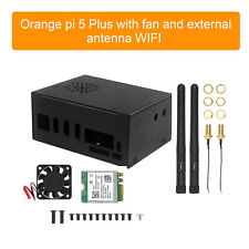 Fit for Orange pi 5 Plus metal cooling case with fan and external antenna WIFI U picture