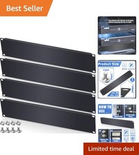5-Pack Metal Blank Rack Mount Panels 2U - Dust and EMI Protection for 19