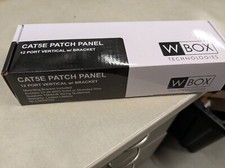 WBOX 0E-C5EPP12V Cat 5E Patch Panel 12 Port Vertical Mount W/ Bracket SHIPS FREE picture