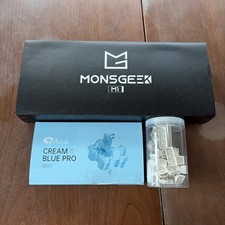 MonsGeek Mg M1 Keyboard (DISCONTINUED) With Akko Cream Blue Pro Switches + Etc. picture