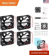 Efficient 4PCS 6015 Cooling Fans - 18.2 CFM, Low Noise 25 dBA, 40000 Hour Life picture