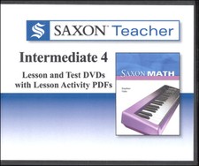 Saxon Math Teacher Intermediate 4 Lesson & Test DVDs / CD-ROMs NEW picture