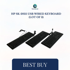 HP SK-2025 USB Wired Keyboard (Lot of 3) picture