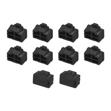 Silicone Ethernet Hub Port RJ45 Anti-Dust Stopper Cap Cover Black 10pcs picture