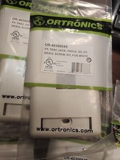 6-Ortronics OR-40300549 TracJack 1 Hole, Faceplate Fog White - NEW Open Box picture