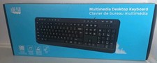 ADESSO AKB-132PB BLACK PS/2 KEYBOARD EASYTOUCH 132 picture