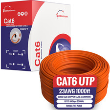 CAT6 1000ft Original Solid Ethernet Cable UTP 23AWG CCA Network Bulk Wire RJ45 picture
