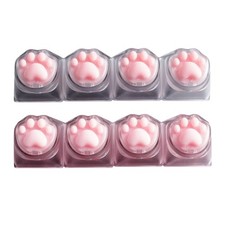 Decorative Keyboard Button Set, 4Pcs Clear Cats Paws Print Keycap Style for picture