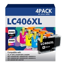 4-pk LC406 Ink Cartridge for Brother MFC-J4335DW MFC-J4535DW MFC-J4345DW 406 ink picture