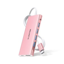 LENTION 3.3FT Long Cable USB C Hub, 4K HDMI, 100W PD, 4 USB 3.0 Ports picture
