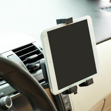 Car Mount Air Vent Tablet Holder Rotating Cradle Swivel Dock Black for Tablets picture