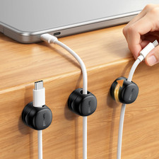 6 Pack Rotating Magnetic Cord Organizer Clips Cable Management | Adhesive Phone picture