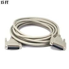 15ft DB25 DB 25 Male to Male Cable M/M IEEE-1284 Serial RS232 25pin Molded picture