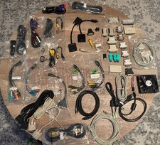 Huge Vintage Computer Cable & Adapter Lot - DVI, VGA, PS/2, S-Video, RCA, Fan picture