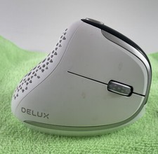 DeLUX Seeker Wireless Ergonomic Vertical Mouse with OLED Screen, BT and USB Rece picture