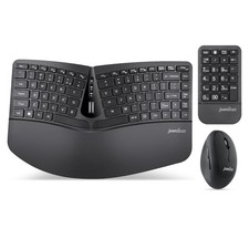 PERIDUO-606A, 3-in-1 Wireless Compact Ergonomic Keyboard with Vertical Mouse ... picture