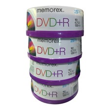 (4) Memorex DVD+R Writable Discs 25-Pk each 4.7GB 120 Min 16x picture