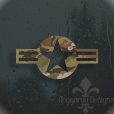 MultiCam US Air Force Army Air Corps Roundel Decal | Laptop Car Truck Window picture