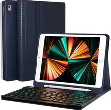 EVEO iPad Keyboard Case 10.2'' The Perfect iPad Case for Remote Work - Dark Blue picture