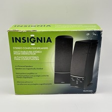 INSIGNIA NS-PCS20 POWERED COMPUTER LAPTOP MULTIMEDIA STEREO SPEAKERS picture