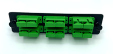 LGX Fiber Optic Adapter Panel Single Mode 6 Duplex SC Connectors 12 Ports SM APC picture