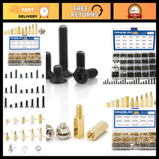 720pcs Laptop Repair Screws & 910pcs Motherboard Standoffs Kit, Flat Head & Hex picture