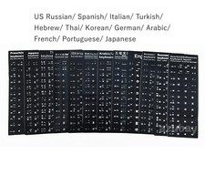 5/lot Laptop Keyboard Keycap Sticker US RU SP IT TR HB TH KR GR DE AR FR PO JP picture