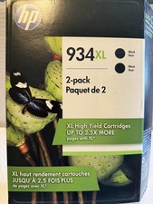 Genuine HP 934XL High Capacity Ink Cartridge 2-Pack - Black  Expiration 03/2019 picture