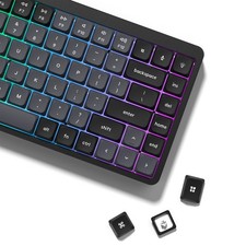 138 Key Low Profile Doubleshot PBT Keycaps Black/Dark Grey Mechanical Keyboard picture