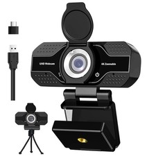 Webcam with Microphone, 2 Mics, 90° FOV, Computer Camera picture