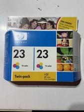 HP Invent 23 Tri-color Twin-pack includes 2 HP Inkjet Cartridges Expired Vintage picture