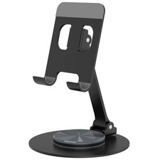 Metal Phone Stand Holder Desk 360 Rotating Foldable Aluminum Tablet Universal picture