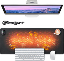 Heated Mouse Pad, Warm Desk Pad,Heated Large Desk Mat with 3 Levels picture