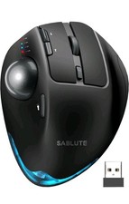 SABLUTE MAM1 Pro Ergonomic Wireless Trackball Mouse Bluetooth USB Rechargeable picture