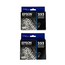 Epson 252 Standard Capacity Black Ink Cartridges Lot of 2 New Expired 05/2023 picture
