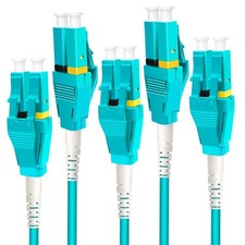 0.5m (5Pack) Uniboot LC to LC 10G OM3 Fiber Patch Cable, Multimode Duplex Fib... picture