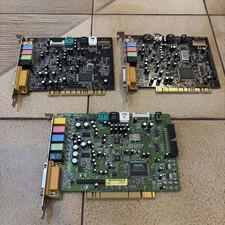 3-Qty PCI Audio Cards, Creative Labs Sound Blaster SB0200 SB0060, Santa Cruz picture