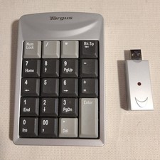 Targus Bluetooth Wireless Portable Numeric Keypad AKP01US W/ Receiver Silver  picture