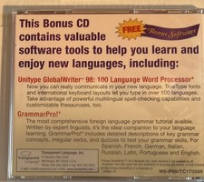 Transparent Language Bonus CD Language Software - New /Sealed. XH picture