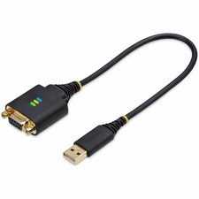 StarTech 1ft (30cm) USB to Null Modem Serial Adapter Cable 1P1FFCN-USB-SERIAL picture