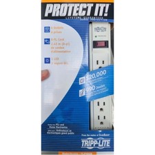Eaton TLP706TELC 7OUT SURGE PROTECTOR 1440 J BLACK 6FT CORD TEL/MODEM SURGE 15A picture