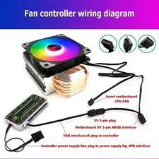 Small 4Pin/6Pin to 5V ARGB 3Pin Fan Controller Adapter Cable for Coolmoon 5V 3P picture