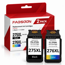 PG-275XL CL-276XL 2PK BK/Tri-Color XL Capacity Ink Cartridge Fits TS3720 TS3722 picture