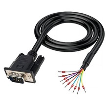 DB9 Male to 9 Bare Wire RS232 D-SUB Serial Extension Breakout Cable Cord 5ft picture