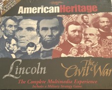 American Heritage 3 CD-Rom Lincoln Civil War Multimedia Military Strategy Game picture