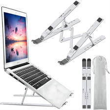 Laptop Stand for Desk, Adjustable Foldable Aluminum Riser, Silver | picture