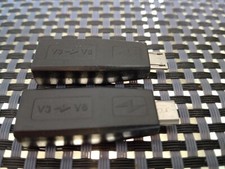 2 High Quality MINI USB COUPLING ADAPTER Female to MICRO USB MALE Male picture