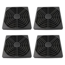 4 Pcs 120mm Black Square Plastic Cooling Fan Filter Cover picture